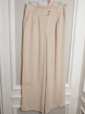 Monteau Los Angeles Beige Pull-on Pants, Size XL